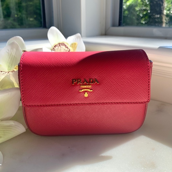 Prada Handbags - Prada | Mini Saffiano Clutch